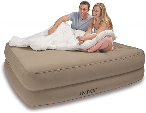 New Memory Foam Top Bed Queen Size Raised Inflatable Mattress Airbed + Built-in Pump