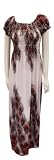 STYLISH LONG MAXI BOHO HIPPY DRESS 9008 white/red SIZE M