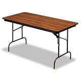 Premium Wood Laminate Folding Table, Rectangular, 72w x 30d x 29h, Oak