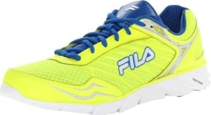 Fila Men's Memory Fresh Running Shoe,Neon Green/Prince Blue/Metallic Silver,11 M US