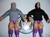 WWE WRESTLING FIGURE ACCESSORIES (CLOTHING) 2 HOODED TOPS FOR FIGURES BLACK & GREY