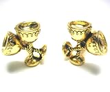 Gold Wine Goblet Cup Cufflinks