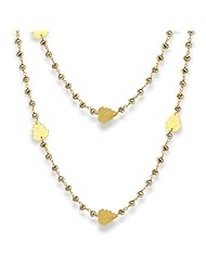 18 Karat Gold Overlay 18" 12 Carat Pyrite Leaf Design Chain Necklace