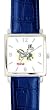 Horse - Chinese Symbol - WATCHBUDDY&reg; DELUXE SILVER TONE SQUARE CASE WATCH - Blue Strap - Small Size (Children's: Boy's & Girl's Size)