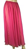Dark Pink Silk Chiffon Skirt