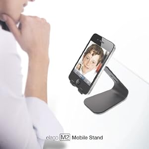 Elago M2 Mobile Stand / Dock For iPhone 4, 1G/3G/3GS, (Silver), Angled Support for Easy Video Calling
