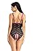 Amoretu Women Lingerie Sheer Cupless Crotchless Lace Bodysuit Black Red
