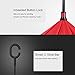 WOOCON Novelty Windproof Inverted Umbrella , [Easy To Get Into Your Car] Reverse Folding Design Inside Out Automatic Opening With Innovative Comfort Grip Hook Handle Sun UV Protection