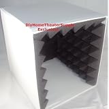 Semi-Rigid Portable Vocal/Sound Booth - Recording Studio and Voice Over - High NRC Acoustic Pyramid Foam - WHITE - FOR TABLETOP USE users are responsible if modifying for a tall stand