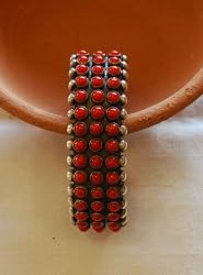 Sterling & Coral Bracelet