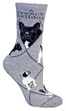 French Bulldog Breed Of Dog Socks Adult UK Size 4 - 7.5 Grey