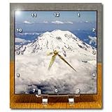 Mount Ranier as few from a jet place as it nears Seattle.Mount Ranier National Park, Washington - 6x6 Desk Clock