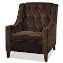 Curves Tufted Chair, Chocolate
