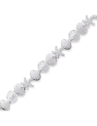 Sterling Silver Seashells Bracelet - 7 Inch