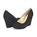 DREAM PAIRS ASH-P Women's Elegant Closed Toe Wedge Platform Pumps Shoes