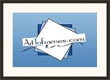 9x12 / 9 x 12 .. 3/4' Black with Gold Edges Custom Picture Frame