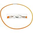 Rubber Cord Necklace Orange 16"