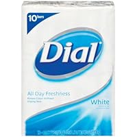Dial White Antibacterial Soap, 4-Ounces Bars, 10 Count