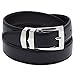 Reversible Belt Bonded Leather Removable Silver-Tone Buckle ROYAL BLUE / Black