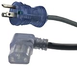 Conntek 25903 15-Amp 125-Volt Hospital Grade/Green Dot Cord 20-Foot SJT 14/3 105C NEMA 5-15P to IEC 320-C13 Left Angle