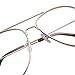 grinderPUNCH Aviator Clear Lens Glasses Fashion Eyewear Non-Prescription UV400 Gold