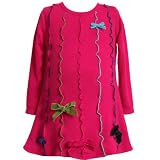 Bonnie Baby Knit Dress With Bows Fuschia 24 Months