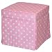 Kids' Storage Ottoman - Pink/ White Polka Dot
