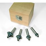 MLCS 8384 Round Over-Beading Router Bit 4-Piece Boxed Set