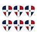 The Dominican Republic Country Flag Novelty Guitar Picks Medium Gauge - Set of 6
