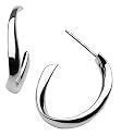 Kit Heath Sterling Silver 40FXHP Ladies Contemporary Oval Hoop Earrings