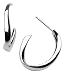 Kit Heath Sterling Silver 40FXHP Ladies Contemporary Oval Hoop Earrings