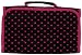 Black & Hot Pink Fuchsia Polka Dot Hanging Cosmetic Bag