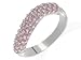 Ladies Sterling Silver Pink Cubic Zirconia Cluster Band Ring