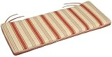 garden and patio furnitures item: 4 Foot Bench Cushion, Olive, Brick, Stripe