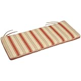43-Inch Bench Cushion, Olive, Brick, Stripe
