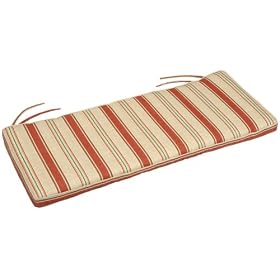 4 Foot Bench Cushion, Olive, Brick, Stripe
