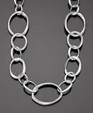  : Fossil Silvertone Mixed Metal Twist Link Necklace