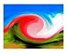Color Wave Abstract Photographic Poster Print by Ataollah Alishahi, 10x8