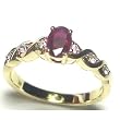 14K Yellow Gold Ruby and Diamond Ring