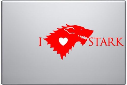 Game of Thrones I Love Stark - Red Decal for Macbook, Laptops, and Cars