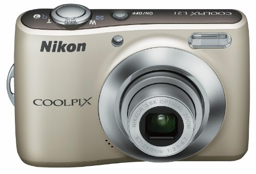 Nikon Coolpix L21 Digitalkamera (8,0 Megapixel, 3,6-fach Weitwinkelzoom, 6,2cm (2,5-Zoll) Display) Kit silber