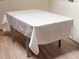 Nappe rectangle SATIN blanc