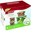 Rubbermaid 7J9300FRESH 4 Container Produce Saver Food Storage Set