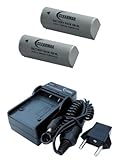 ClearMax NB9L NB-9L Lithium Ion Replacement Batteries (2-Pack) + Wall Charg ....