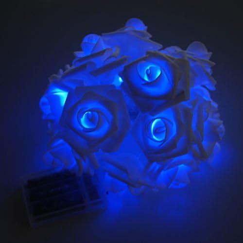 20LED Rose Flower Fairy Wedding Garden Party Xmas Decor Christmas String Lights Blue no.43