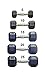 Rubber Coated Hex Dumbbell Set 5-25 lbs.