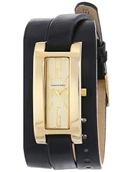 Vernier Womens VNR11156BK Vernier Analog Display Japanese Quartz Black Watch