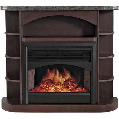 Electric Fireplace with Granite Top and Cherry Veneer - 5115 BTU, Model# F-12-18-07A-50