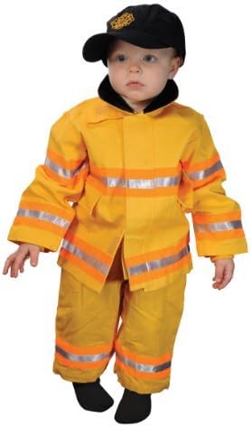 Get Real Gear Yellow Jr. Firefighter Suit with hat, Size 18M by Get Real Gear
