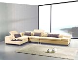 New 3pc Contemporary Fabric Sectional Sofa #AM-L316-A-IVORY
